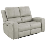 Brickston Grey 3-piece Triple Power Reclining Sofa Set - Ornate Home