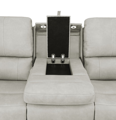 Brickston Grey 3-piece Triple Power Reclining Sofa Set - Ornate Home
