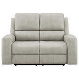 Brickston Grey Triple Power Reclining Loveseat - Ornate Home
