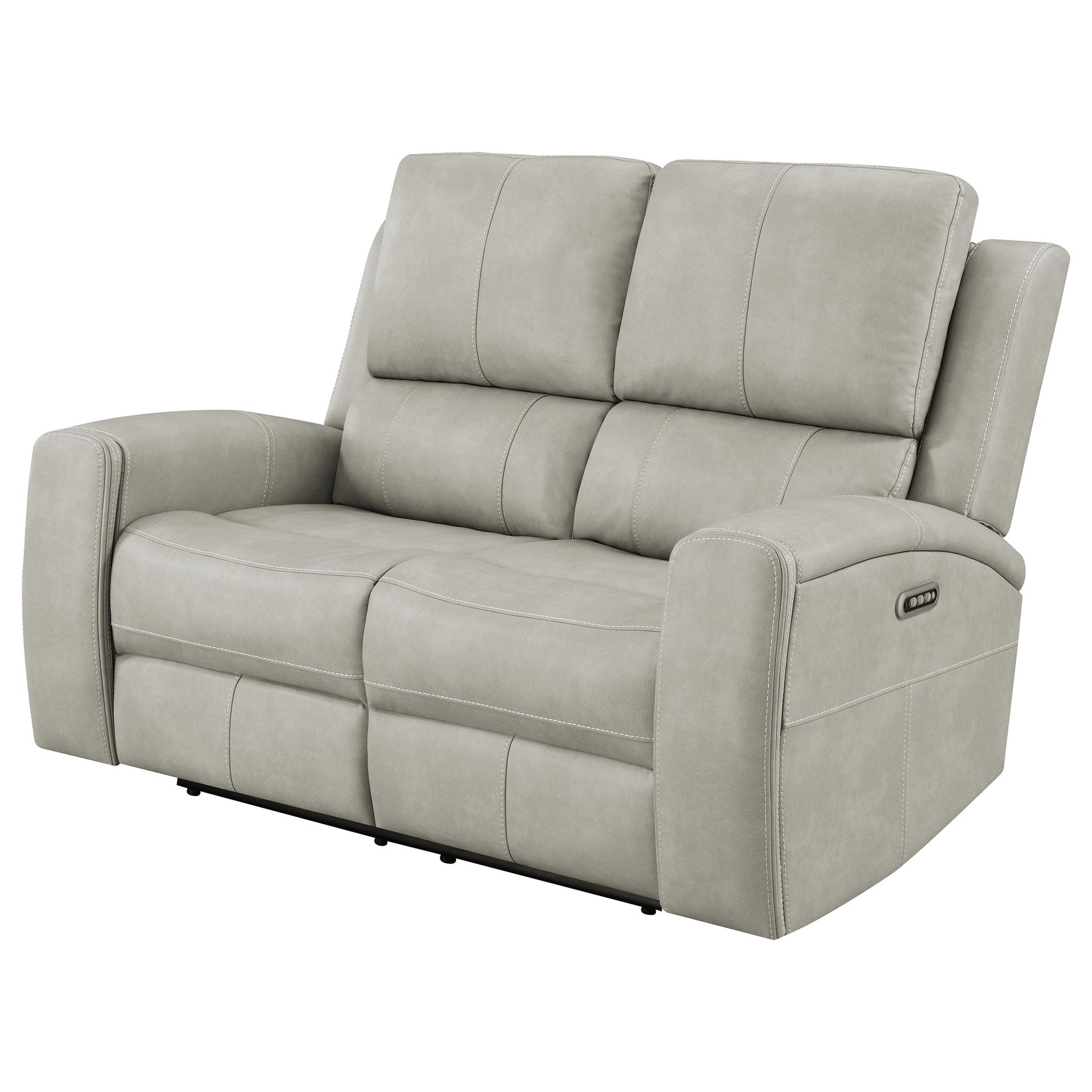 Brickston Grey Triple Power Reclining Loveseat - Ornate Home