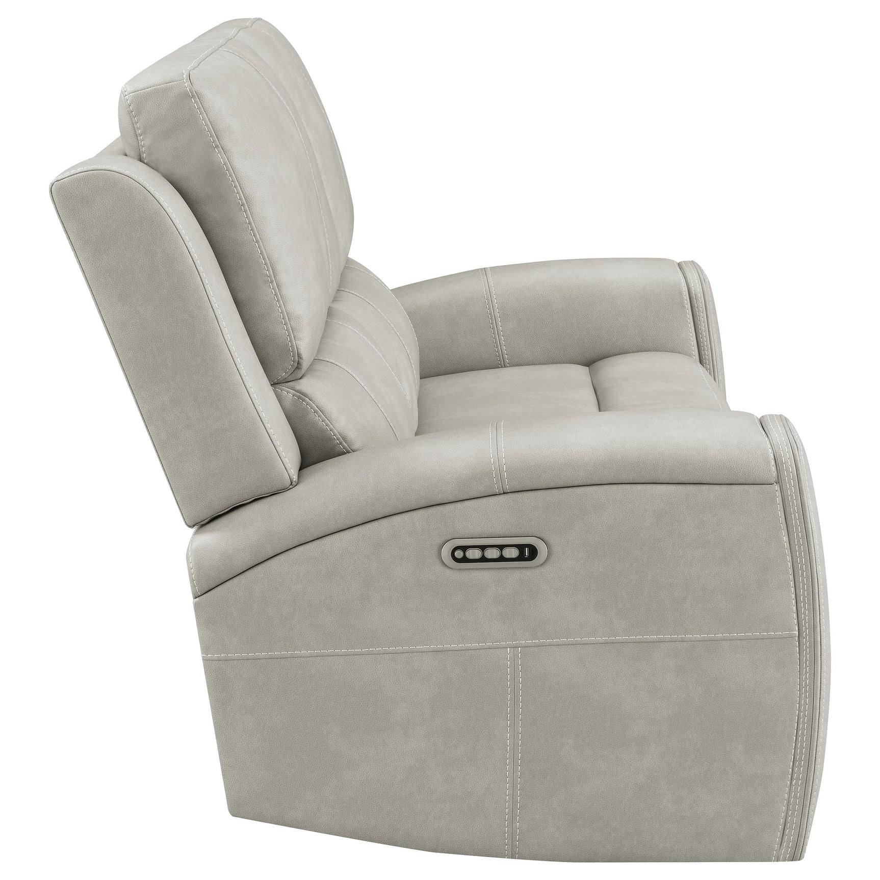Brickston Grey Triple Power Reclining Loveseat - Ornate Home