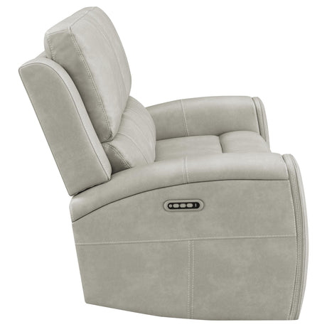 Brickston Grey Triple Power Reclining Loveseat - Ornate Home