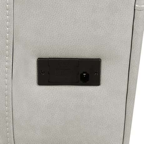 Brickston Grey Triple Power Reclining Loveseat - Ornate Home