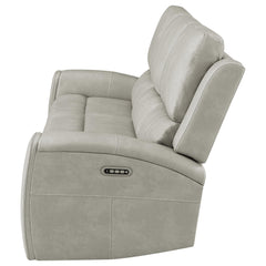 Brickston Grey Triple Power Reclining Sofa - Ornate Home
