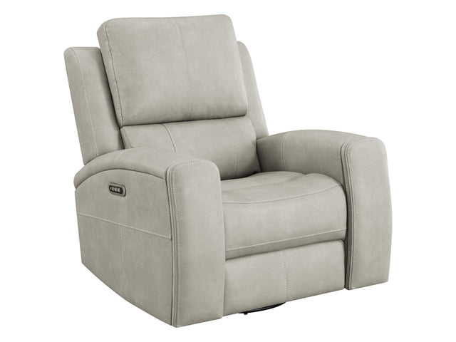 Brickston Grey Triple Power Swivel Glider Recliner - Ornate Home