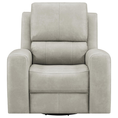 Brickston Grey Triple Power Swivel Glider Recliner - Ornate Home
