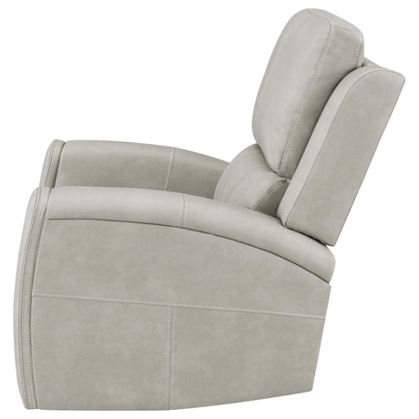 Brickston Grey Triple Power Swivel Glider Recliner - Ornate Home