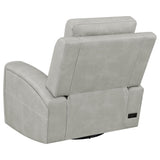 Brickston Grey Triple Power Swivel Glider Recliner - Ornate Home