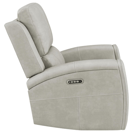 Brickston Grey Triple Power Swivel Glider Recliner - Ornate Home