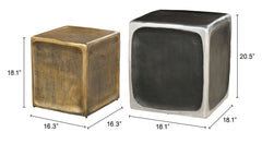 Brics Multicolor Side Table Set (2-Piece) - Ornate Home