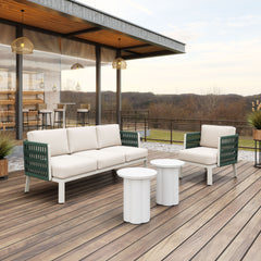Bridgehampton White Outdoor Armchair - Ornate Home