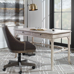 Bridgely White Aged Writing Desk - Ornate Home