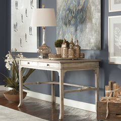 Bridgely White Aged Writing Desk - Ornate Home