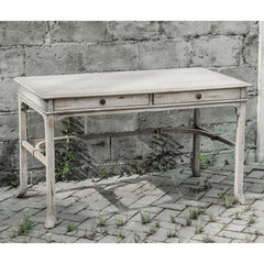 Bridgely White Aged Writing Desk - Ornate Home