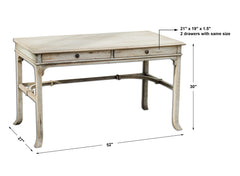 Bridgely White Aged Writing Desk - Ornate Home