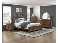 Bridgepoint Brown/Dark Brown 5-Piece Queen Bedroom Set - Ornate Home