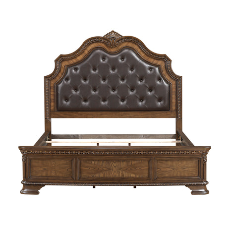 Bridgepoint Brown/Dark Brown 4-Piece Queen Bedroom Set - Ornate Home