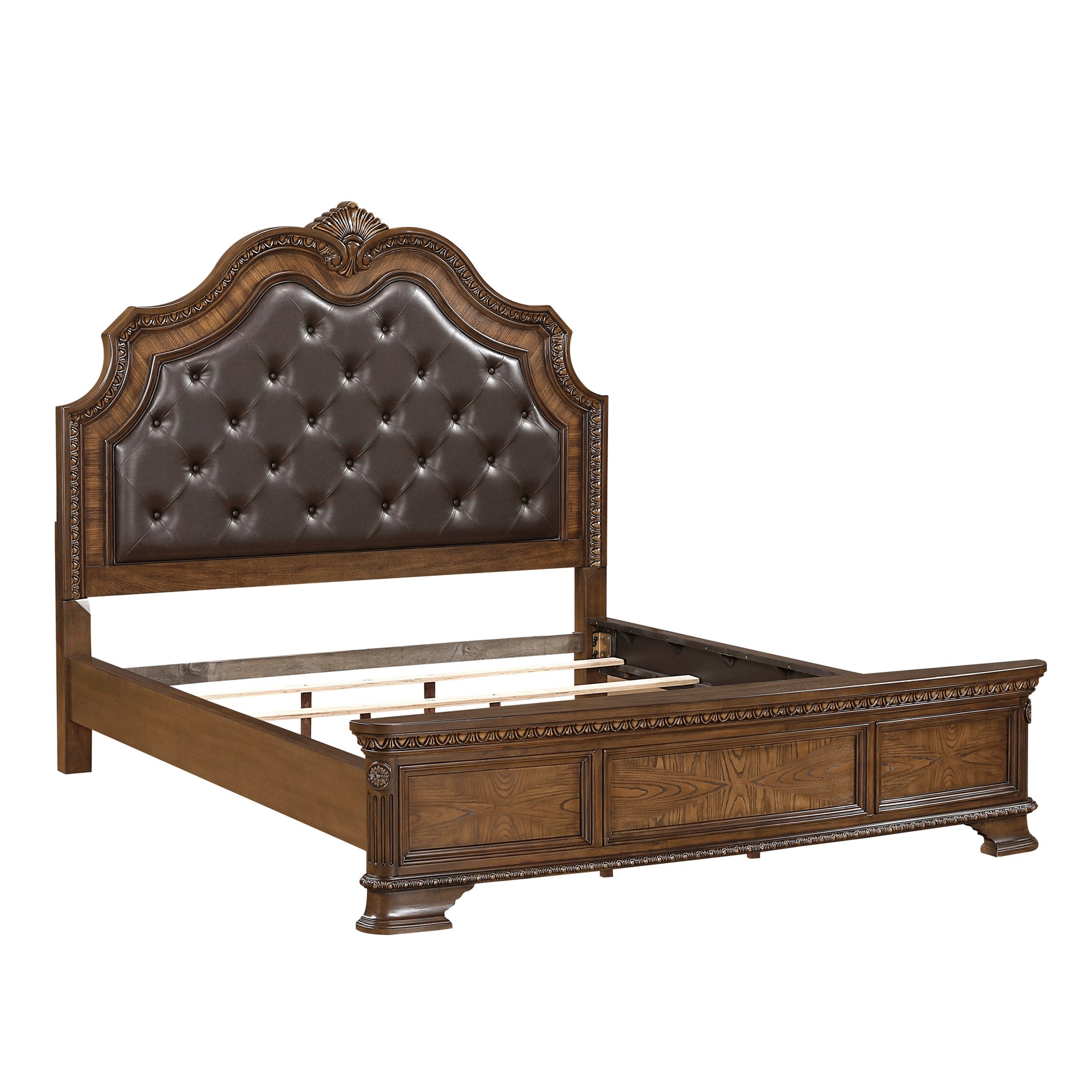 Bridgepoint Brown/Dark Brown 5-Piece Queen Bedroom Set - Ornate Home