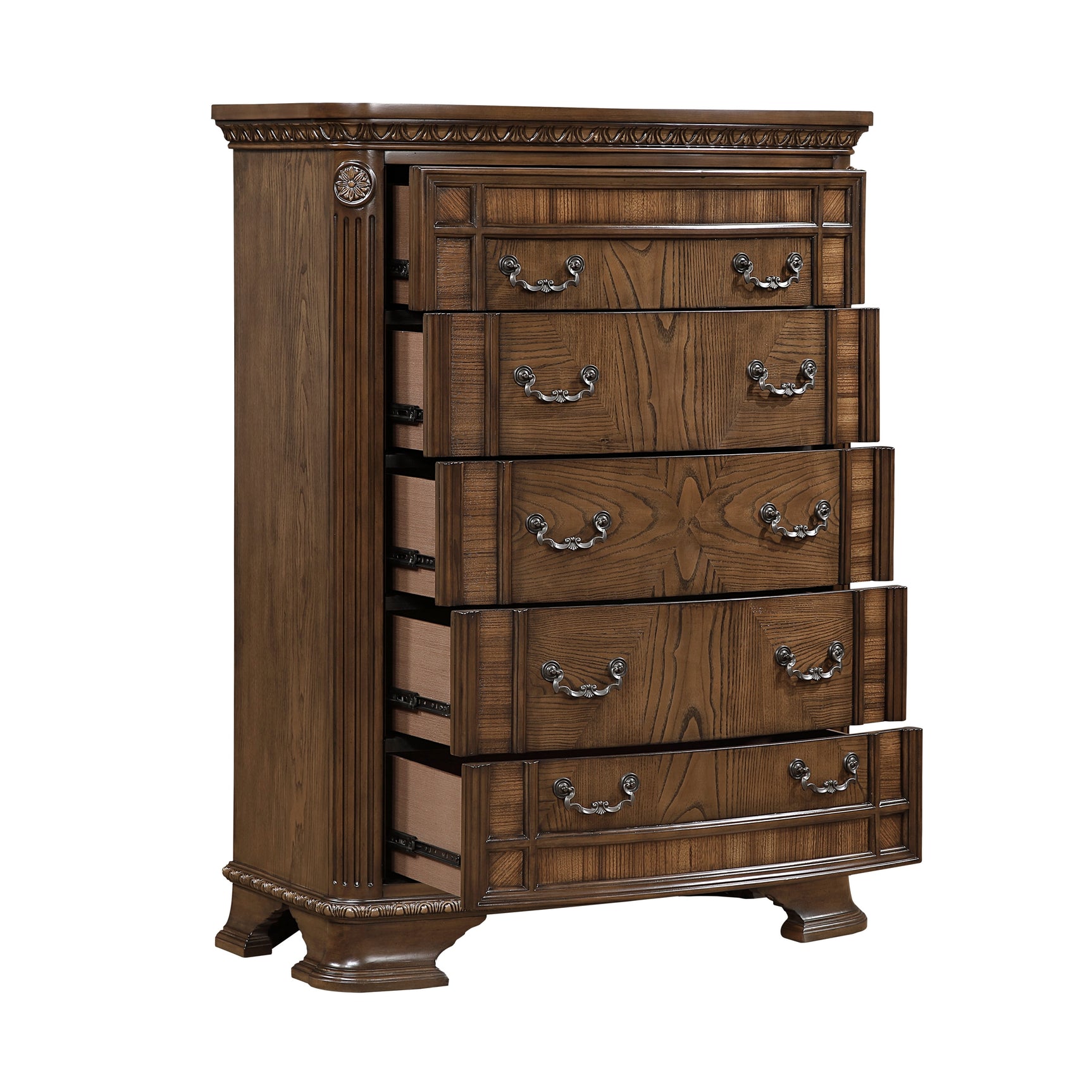 Bridgepoint Brown/Dark Brown 5-Piece Queen Bedroom Set - Ornate Home