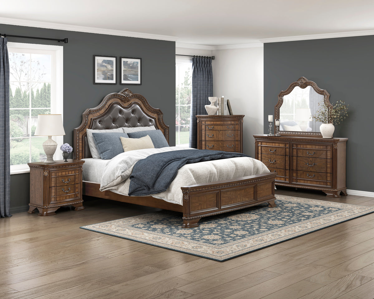 Bridgepoint Brown Queen Bed - Ornate Home