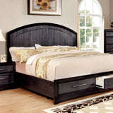 Bridger Gray/Black E.King Bed - Ornate Home