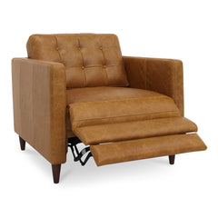 Bridgers Tan Leather Power Recliner Chair - Ornate Home
