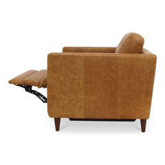 Bridgers Tan Leather Power Recliner Chair - Ornate Home
