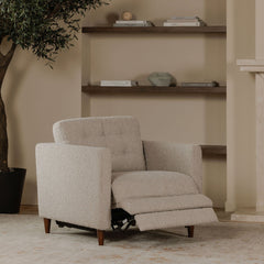 Bridgers Warm Grey Power Recliner Chair - Ornate Home