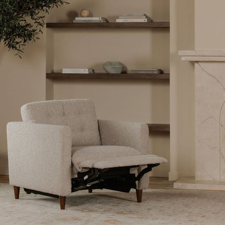 Bridgers Warm Grey Power Recliner Chair - Ornate Home