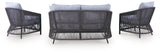 Bridges Beach Gray Love/Chairs/Table Set (Set of 4) - Ornate Home