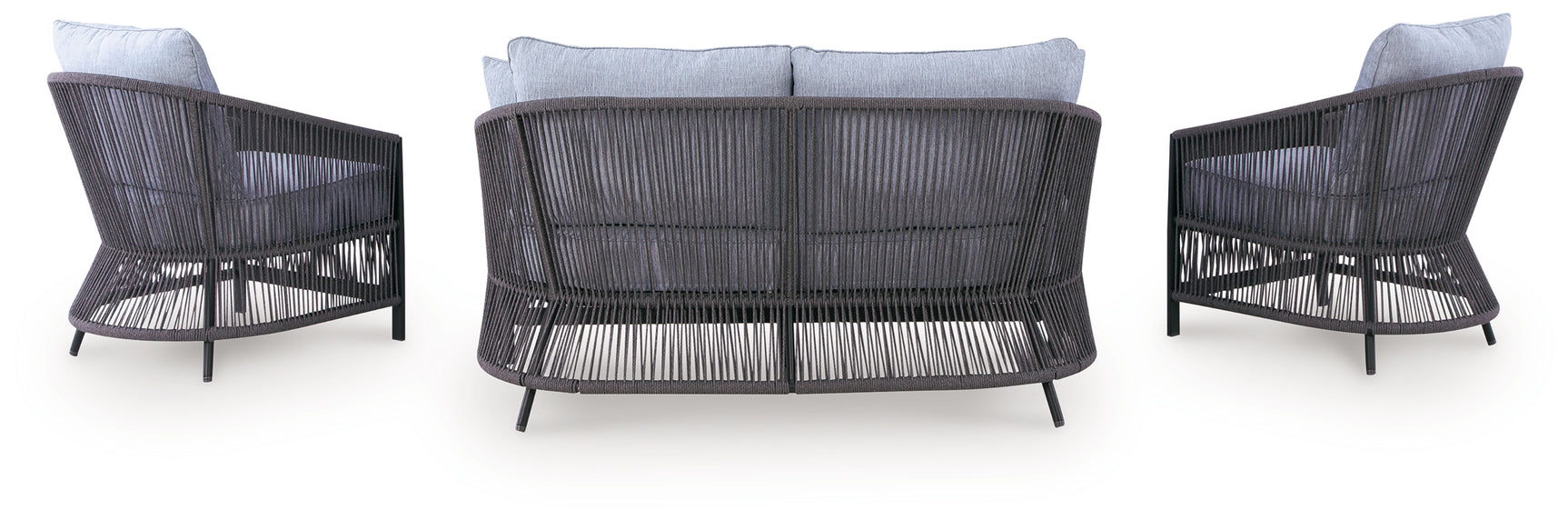 Bridges Beach Gray Love/Chairs/Table Set (Set of 4) - Ornate Home