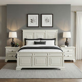 Bridgestone Antique White 3-Piece Queen Bedroom Set - Ornate Home