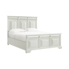 Bridgestone Antique White 4-Piece King Bedroom Set with 2 Nightstands & Chest - Ornate Home