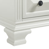 Bridgestone Antique White 4-Piece King Bedroom Set with 2 Nightstands & Dresser - Ornate Home