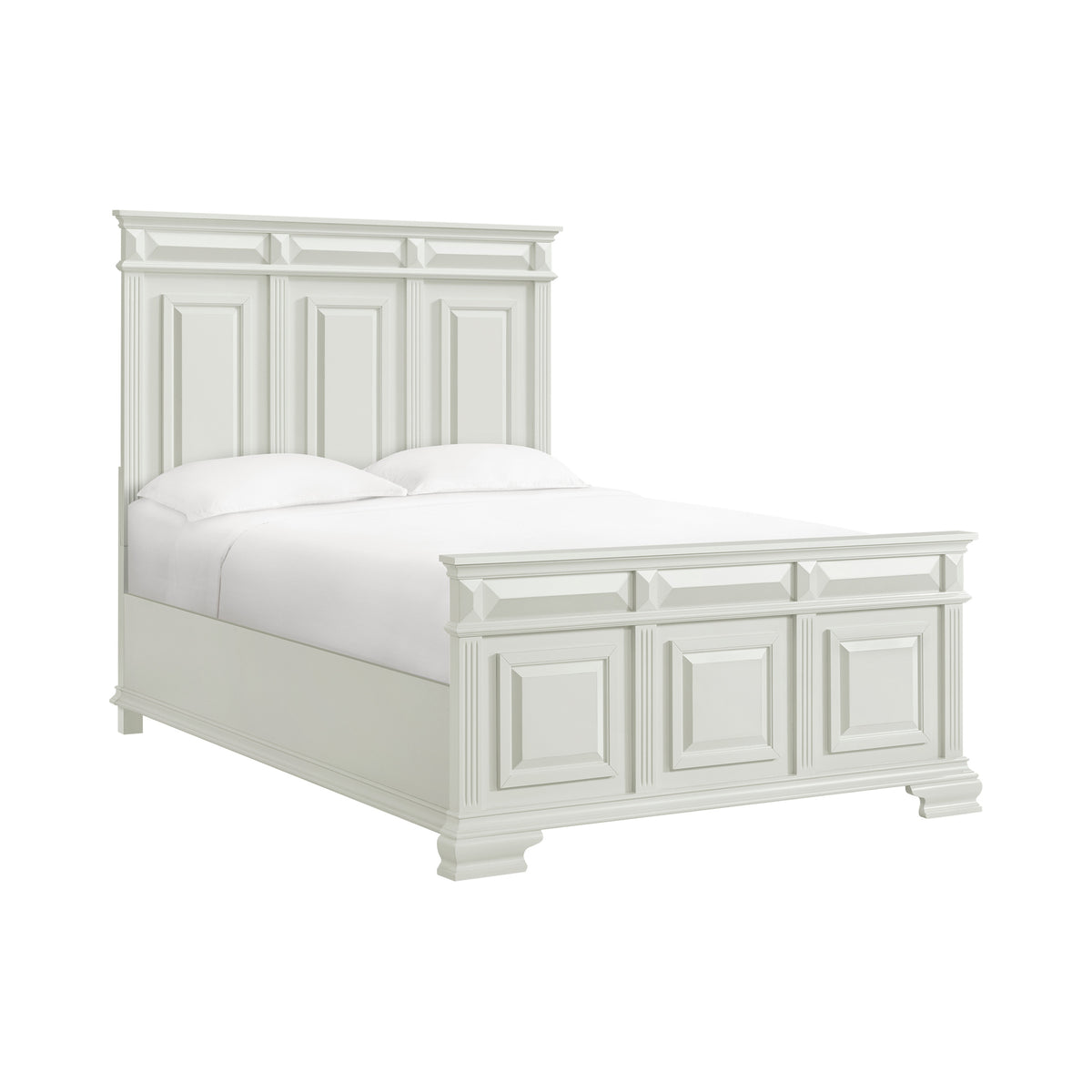 Bridgestone Antique White 4-Piece Queen Panel Bedroom Set