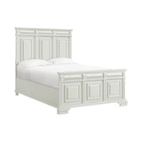 Bridgestone Antique White 5-Piece Queen Panel Bedroom Set - Ornate Home