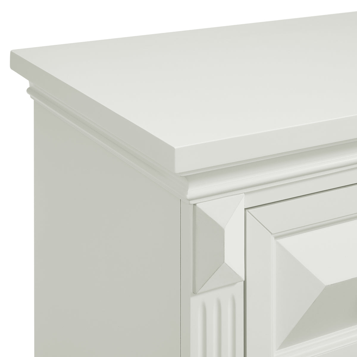 Bridgestone Antique White 5-Piece Queen Panel Bedroom Set - Ornate Home