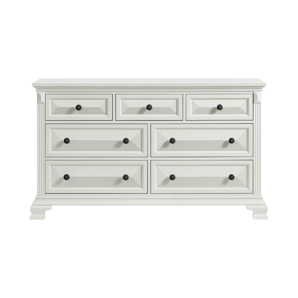 Bridgestone Antique White 7-Drawer Dresser - Ornate Home