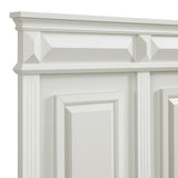 Bridgestone Antique White Queen Panel Bed - Ornate Home