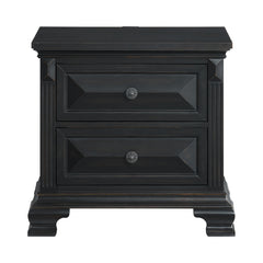 Bridgestone Black 2-Drawer Nightstand with USB - Ornate Home