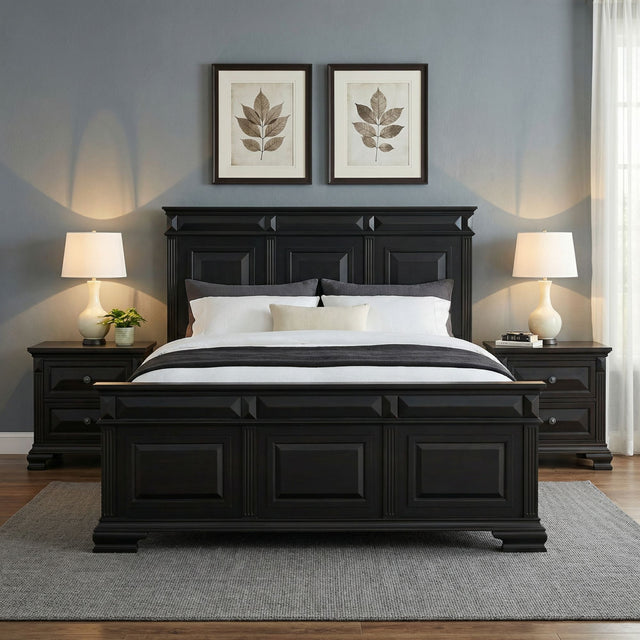 Bridgestone Black 3-Piece Queen Bedroom Set - Ornate Home