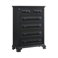 Bridgestone Black 4-Piece King Bedroom Set with 2 Nightstands & Chest - Ornate Home