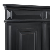 Bridgestone Black 4-Piece King Bedroom Set with 2 Nightstands & Dresser - Ornate Home