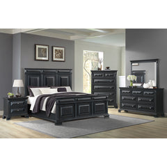 Bridgestone Black 5-Piece King Panel Bedroom Set