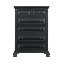 Bridgestone Black 6-Drawer Chest - Ornate Home
