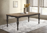 Bridget Brown Brushed Dining Room Table - Ornate Home