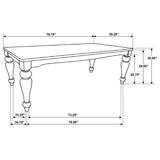 Bridget Brown Brushed Dining Room Table - Ornate Home