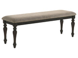 Bridget Charcoal Sandthrough Dining Bench - Ornate Home