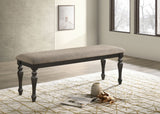 Bridget Charcoal Sandthrough Dining Bench - Ornate Home