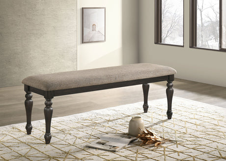 Bridget Charcoal Sandthrough Dining Bench - Ornate Home